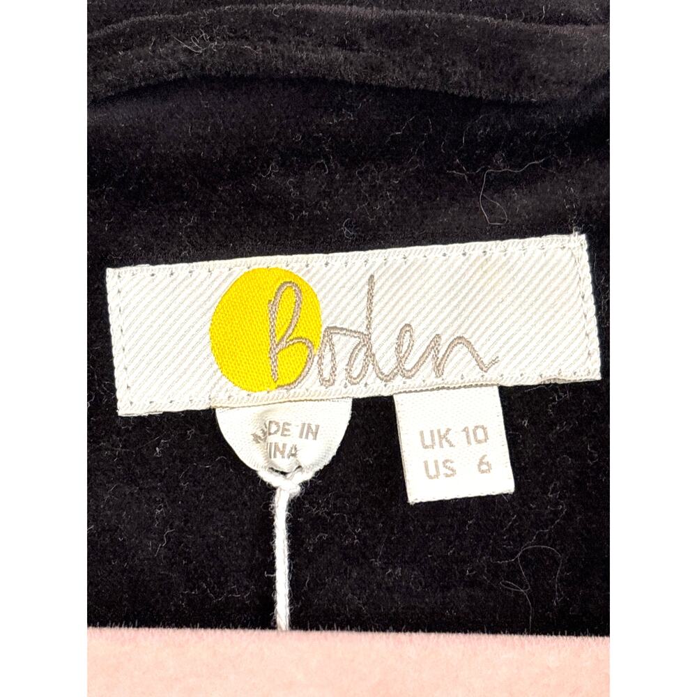 Boden Embroidered Velvet Blazer Black Floral 6 NWT Statement Jack - Picture 4 of 9